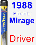 Driver Wiper Blade for 1988 Mitsubishi Mirage - Hybrid