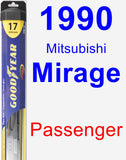 Passenger Wiper Blade for 1990 Mitsubishi Mirage - Hybrid