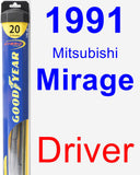 Driver Wiper Blade for 1991 Mitsubishi Mirage - Hybrid