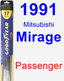 Passenger Wiper Blade for 1991 Mitsubishi Mirage - Hybrid