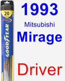 Driver Wiper Blade for 1993 Mitsubishi Mirage - Hybrid