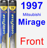 Front Wiper Blade Pack for 1997 Mitsubishi Mirage - Hybrid