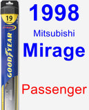 Passenger Wiper Blade for 1998 Mitsubishi Mirage - Hybrid