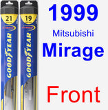 Front Wiper Blade Pack for 1999 Mitsubishi Mirage - Hybrid