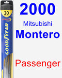 Passenger Wiper Blade for 2000 Mitsubishi Montero - Hybrid