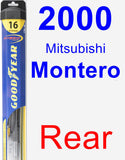 Rear Wiper Blade for 2000 Mitsubishi Montero - Hybrid