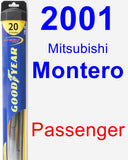 Passenger Wiper Blade for 2001 Mitsubishi Montero - Hybrid