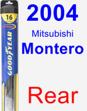 Rear Wiper Blade for 2004 Mitsubishi Montero - Hybrid