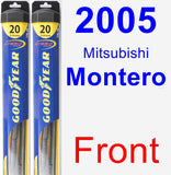 Front Wiper Blade Pack for 2005 Mitsubishi Montero - Hybrid