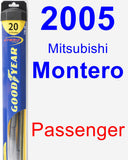 Passenger Wiper Blade for 2005 Mitsubishi Montero - Hybrid