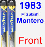 Front Wiper Blade Pack for 1983 Mitsubishi Montero - Hybrid