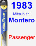 Passenger Wiper Blade for 1983 Mitsubishi Montero - Hybrid