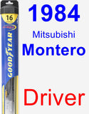 Driver Wiper Blade for 1984 Mitsubishi Montero - Hybrid