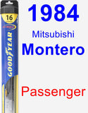 Passenger Wiper Blade for 1984 Mitsubishi Montero - Hybrid