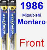 Front Wiper Blade Pack for 1986 Mitsubishi Montero - Hybrid