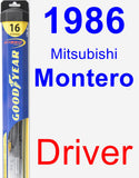 Driver Wiper Blade for 1986 Mitsubishi Montero - Hybrid