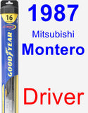 Driver Wiper Blade for 1987 Mitsubishi Montero - Hybrid