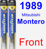 Front Wiper Blade Pack for 1989 Mitsubishi Montero - Hybrid