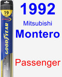 Passenger Wiper Blade for 1992 Mitsubishi Montero - Hybrid