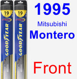 Front Wiper Blade Pack for 1995 Mitsubishi Montero - Hybrid