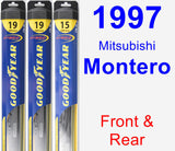 Front & Rear Wiper Blade Pack for 1997 Mitsubishi Montero - Hybrid