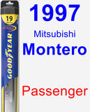 Passenger Wiper Blade for 1997 Mitsubishi Montero - Hybrid