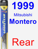 Rear Wiper Blade for 1999 Mitsubishi Montero - Hybrid