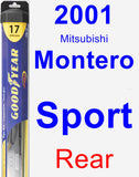 Rear Wiper Blade for 2001 Mitsubishi Montero Sport - Hybrid