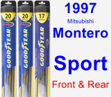 Front & Rear Wiper Blade Pack for 1997 Mitsubishi Montero Sport - Hybrid