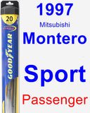 Passenger Wiper Blade for 1997 Mitsubishi Montero Sport - Hybrid