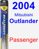 Passenger Wiper Blade for 2004 Mitsubishi Outlander - Hybrid