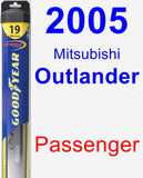 Passenger Wiper Blade for 2005 Mitsubishi Outlander - Hybrid