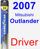 Driver Wiper Blade for 2007 Mitsubishi Outlander - Hybrid