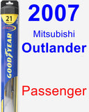 Passenger Wiper Blade for 2007 Mitsubishi Outlander - Hybrid