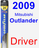 Driver Wiper Blade for 2009 Mitsubishi Outlander - Hybrid