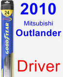 Driver Wiper Blade for 2010 Mitsubishi Outlander - Hybrid