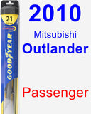 Passenger Wiper Blade for 2010 Mitsubishi Outlander - Hybrid