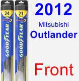 Front Wiper Blade Pack for 2012 Mitsubishi Outlander - Hybrid