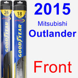 Front Wiper Blade Pack for 2015 Mitsubishi Outlander - Hybrid