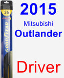 Driver Wiper Blade for 2015 Mitsubishi Outlander - Hybrid