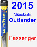 Passenger Wiper Blade for 2015 Mitsubishi Outlander - Hybrid