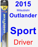 Driver Wiper Blade for 2015 Mitsubishi Outlander Sport - Hybrid