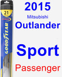 Passenger Wiper Blade for 2015 Mitsubishi Outlander Sport - Hybrid