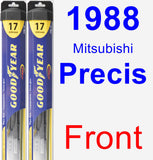 Front Wiper Blade Pack for 1988 Mitsubishi Precis - Hybrid