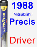 Driver Wiper Blade for 1988 Mitsubishi Precis - Hybrid