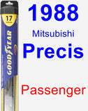 Passenger Wiper Blade for 1988 Mitsubishi Precis - Hybrid