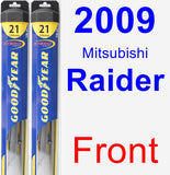 Front Wiper Blade Pack for 2009 Mitsubishi Raider - Hybrid