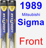 Front Wiper Blade Pack for 1989 Mitsubishi Sigma - Hybrid