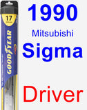 Driver Wiper Blade for 1990 Mitsubishi Sigma - Hybrid