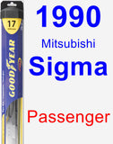 Passenger Wiper Blade for 1990 Mitsubishi Sigma - Hybrid